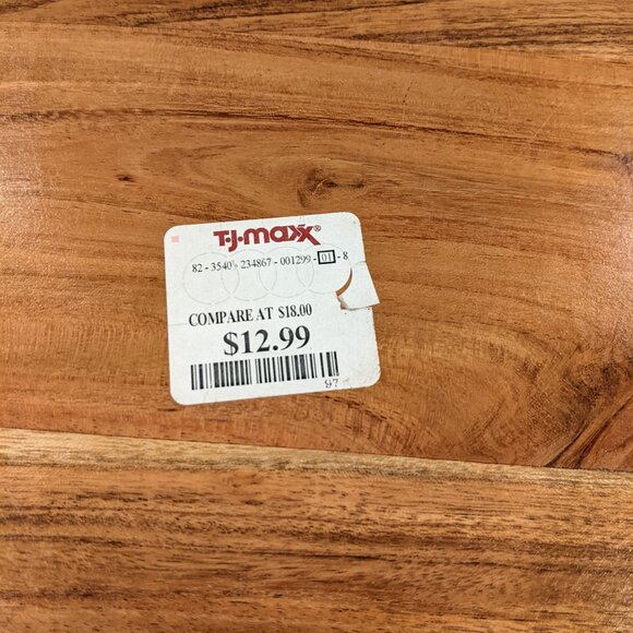 Multi-color Brown Hexagonal Wooden Serveware Tray - Picture 3 of 5